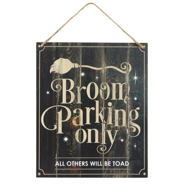 Bord: Broom parking only