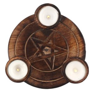Pentagram theelichthouder